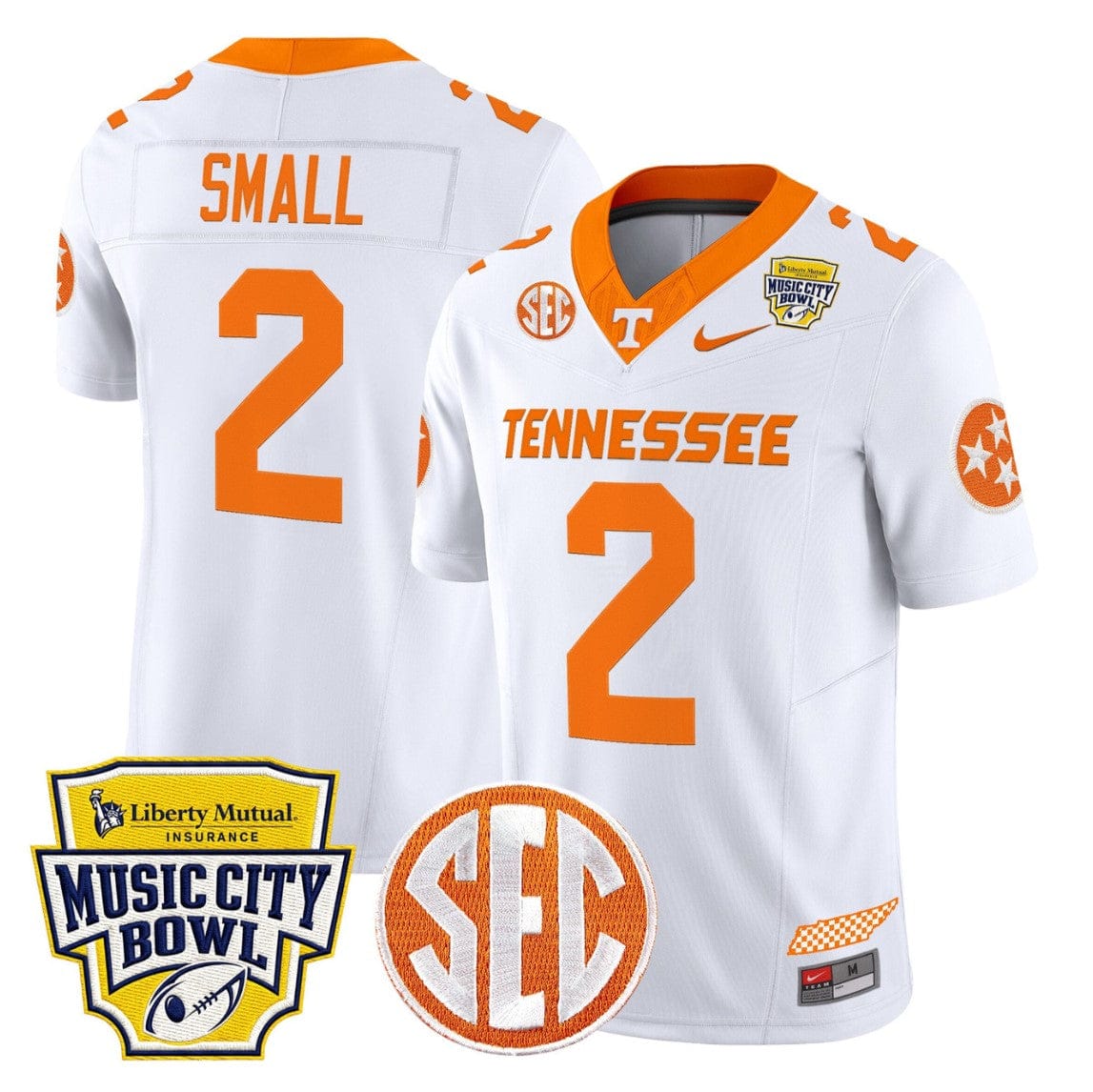 Jabari Small Jersey #2 Tennessee Vols 2025 Music City Bowl Stitched - Image 5