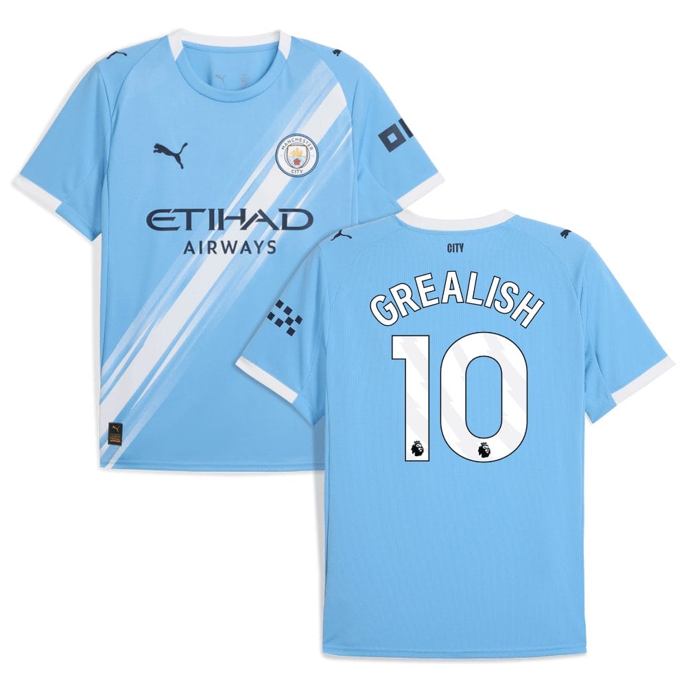 Jack Grealish 10 Manchester City 2025-26 Home Men Jersey – Sky Blue