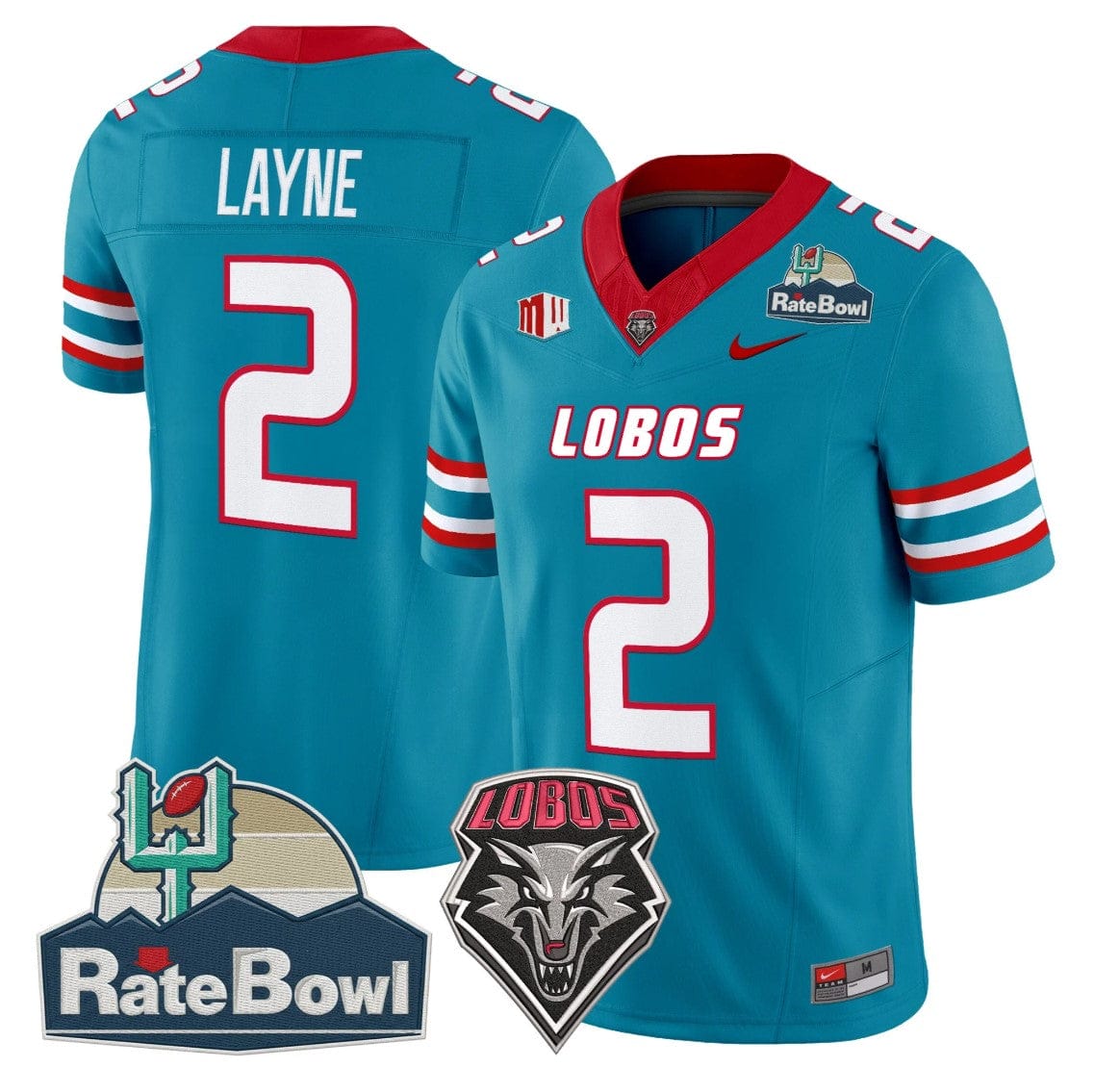 Jack Layne Jersey #2 New Mexico Lobos 2025 Rate Bowl Stitched - Image 4