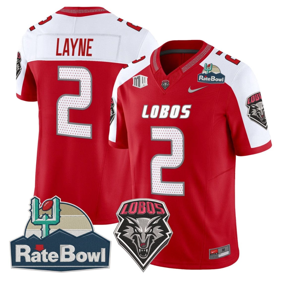 Jack Layne Jersey #2 New Mexico Lobos 2025 Rate Bowl Stitched - Image 3