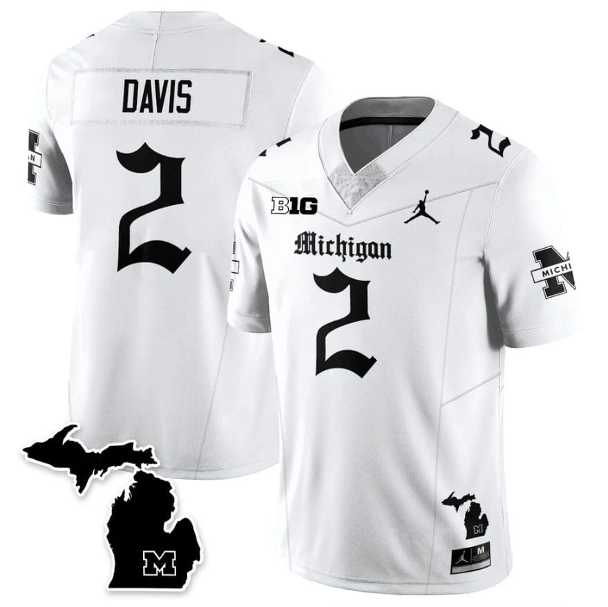 Jadyn Davis Jersey #2 Michigan Wolverines Gothic Vapor Limited Stitched - Image 3
