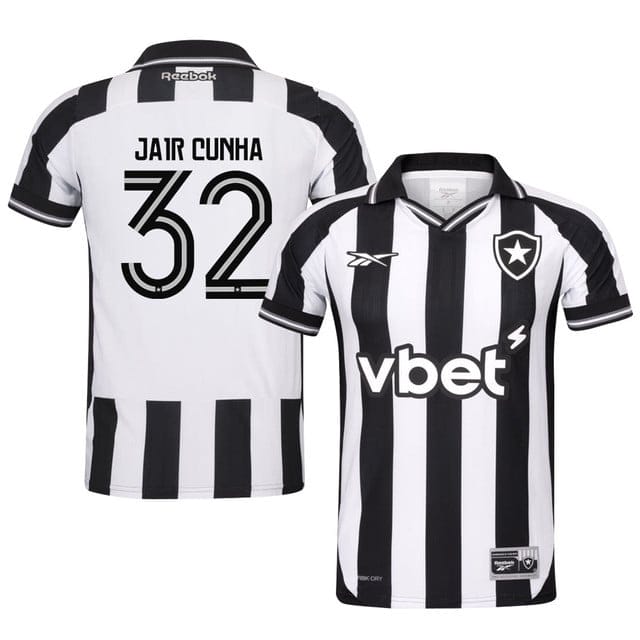 Jair Cunha #32 Botafogo 2025-26 Home Jersey – Black White