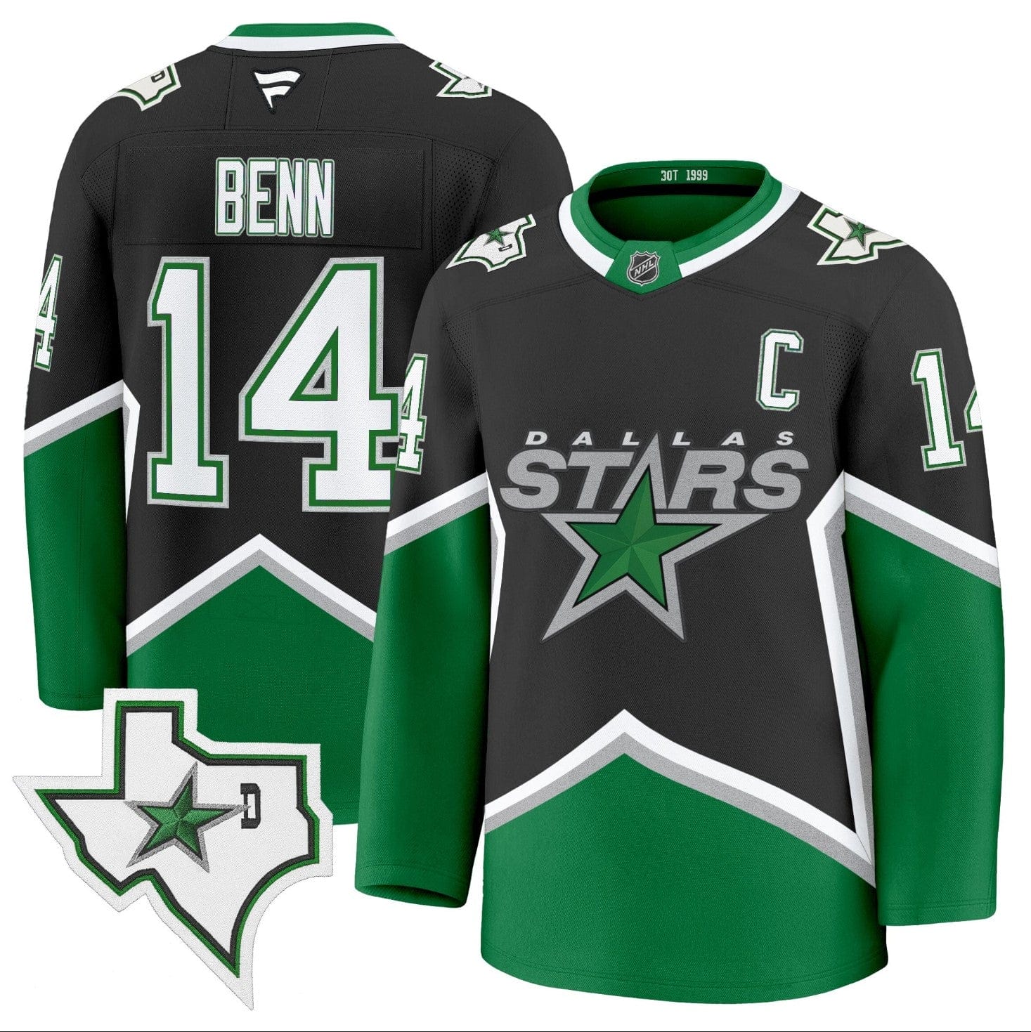 Jamie Benn Jersey #14 Dallas Stars '99 Throwback Premium All Stitched
