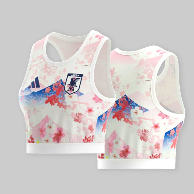 Japan 202526 Cherry Blossom Crop Jersey Artistic Fanwear Women’s Soccer Top – Light Pink