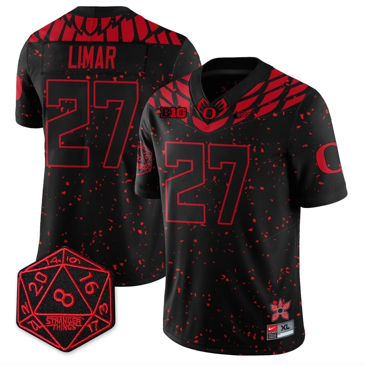 Jayden Limar Jersey #27 Oregon Ducks Shoe Duck Stranger Things Vapor Stitched