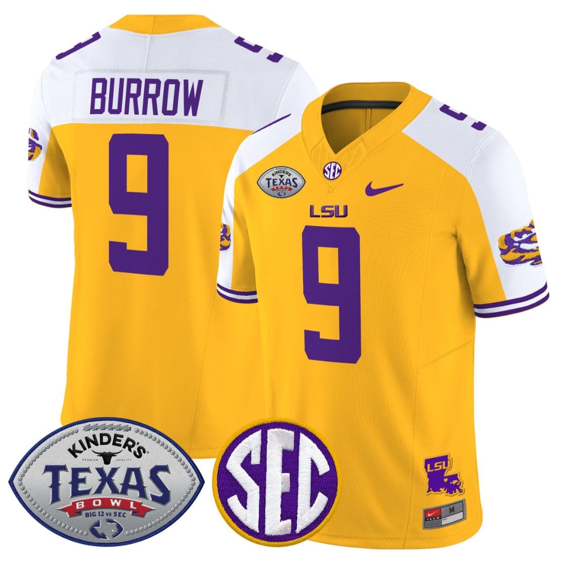Joe Burrow Jersey #9 LSU Tigers 2025 Texas Bowl Limited Stitched