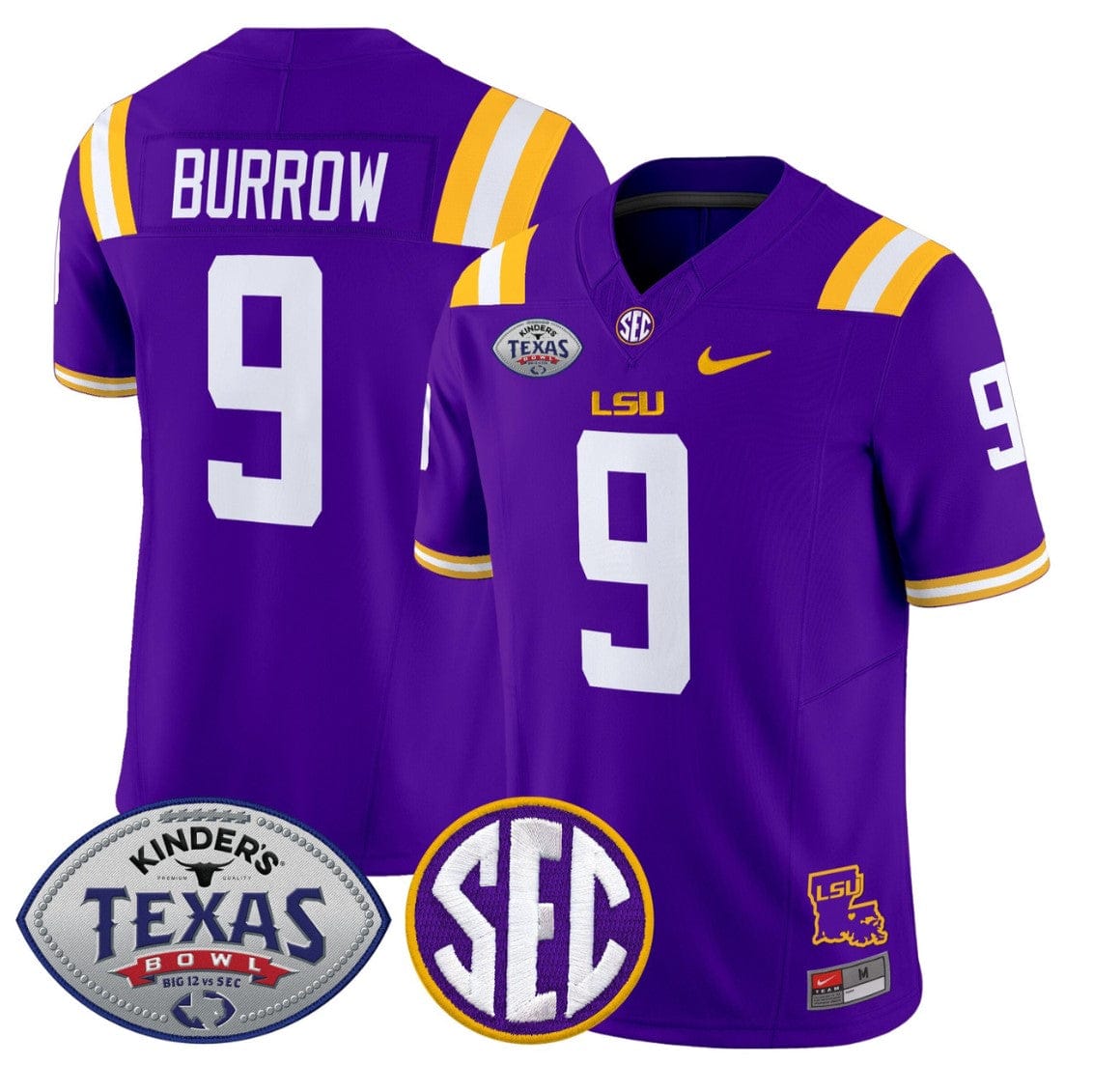 Joe Burrow Jersey #9 LSU Tigers 2025 Texas Bowl Limited Stitched - Image 4