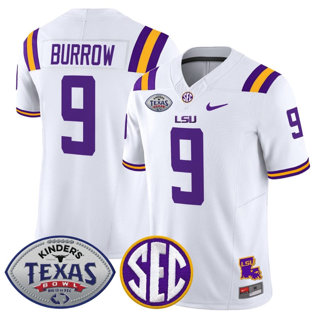 Joe Burrow Jersey #9 LSU Tigers 2025 Texas Bowl Limited Stitched - Image 5