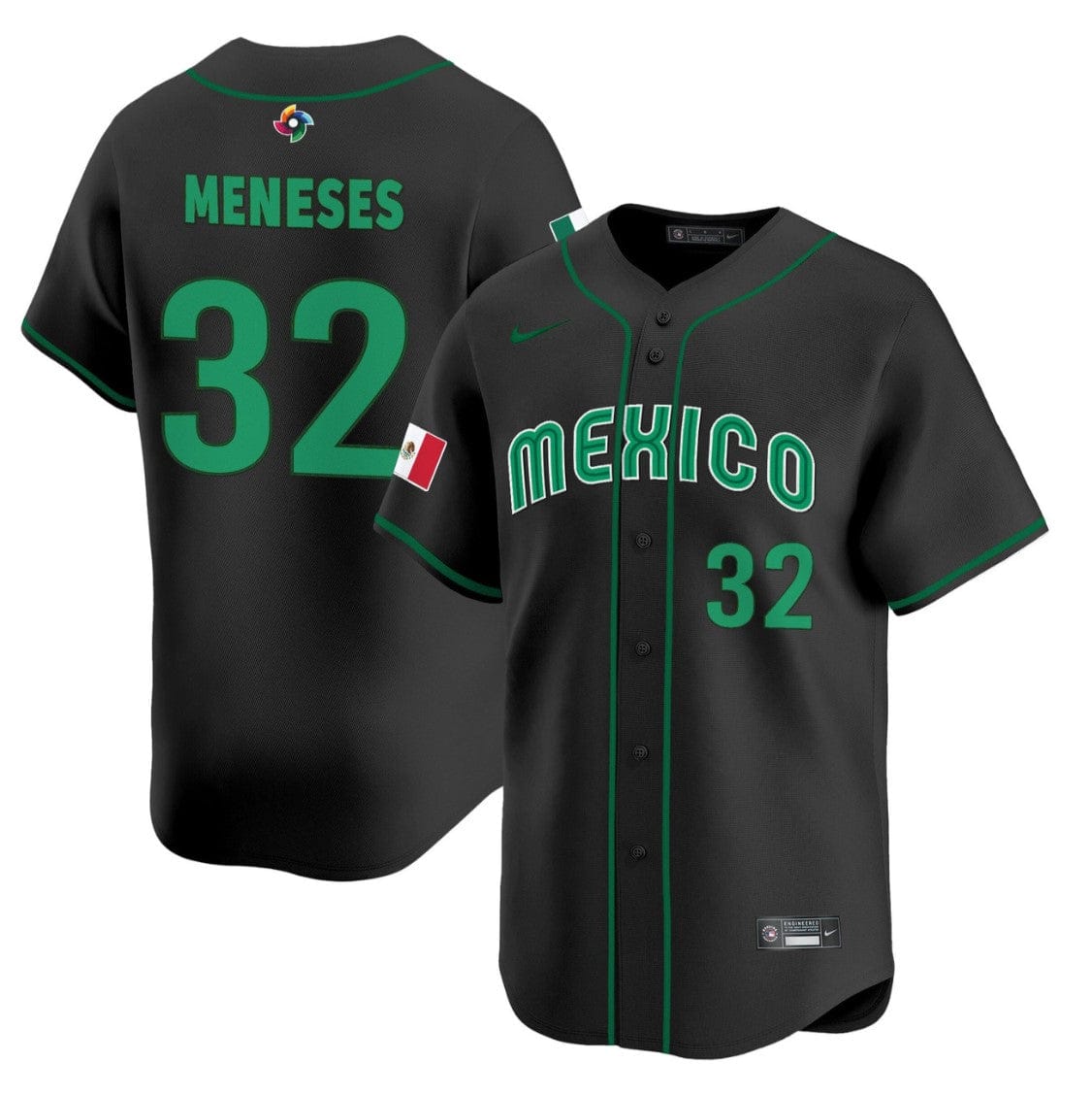 Alternative view of Joey Meneses Jersey #32 Projected Team Mexico World Baseball Classic 2023 Style 2026 Roster