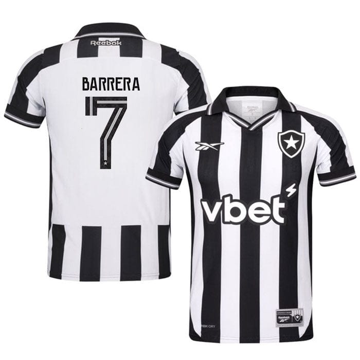 Jordan Barrera #7 Botafogo 2025-26 Home Jersey – Black White