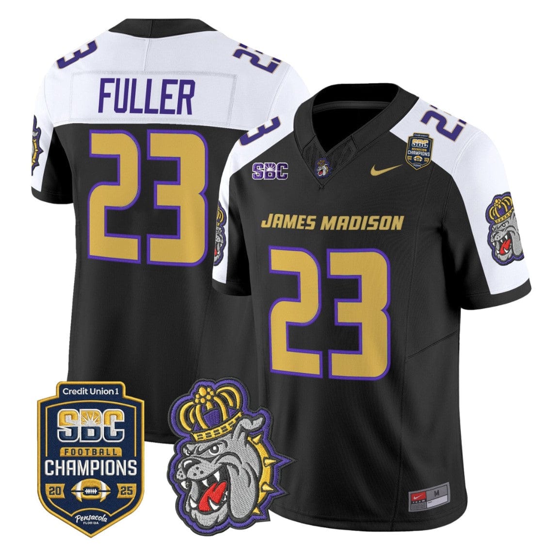Jordan Fuller Jersey #23 James Madison Dukes 2025 SBC Champions Stitched
