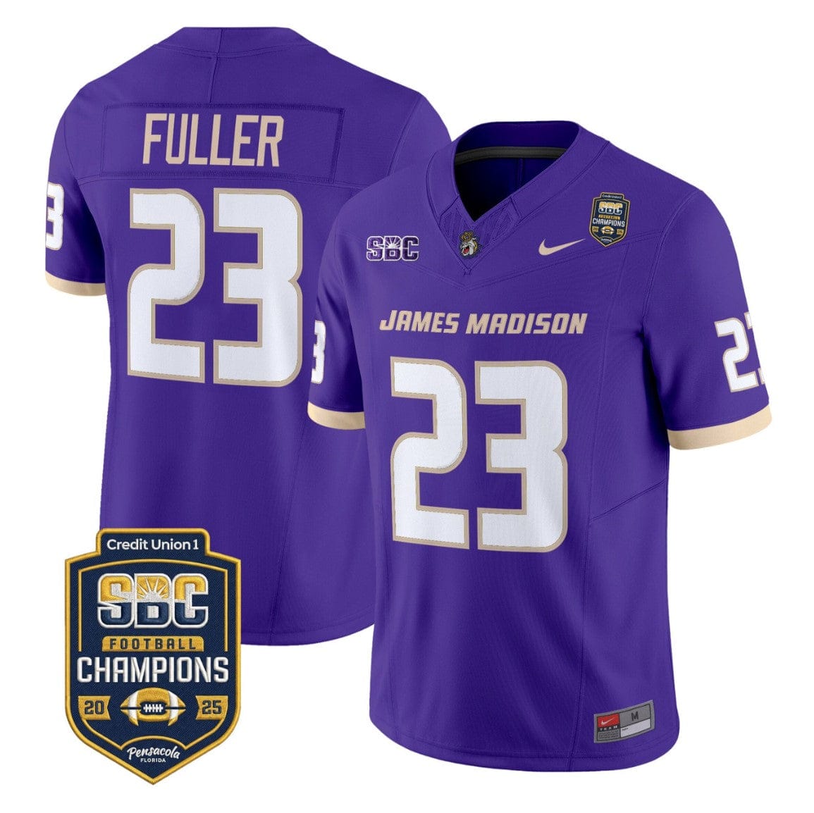 Jordan Fuller Jersey #23 James Madison Dukes 2025 SBC Champions Stitched - Image 4