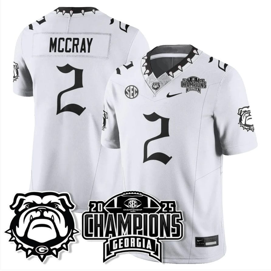Josh McCray Jersey #2 Georgia Bulldogs Gothic SEC Football Champions - Image 3