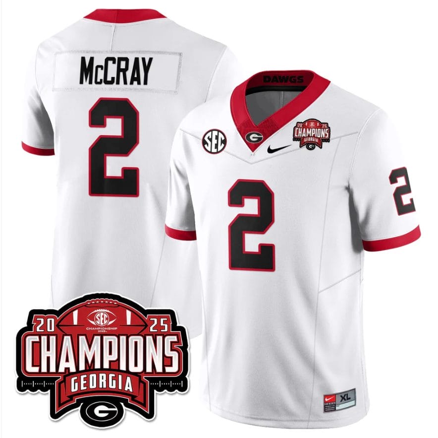 Josh McCray Jersey #2 Georgia Bulldogs SEC Champions Patch Stitched - Image 5
