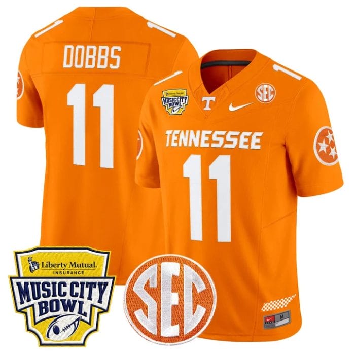 Joshua Dobbs Jersey #11 Tennessee Vols 2025 Music City Bowl Stitched - Image 4