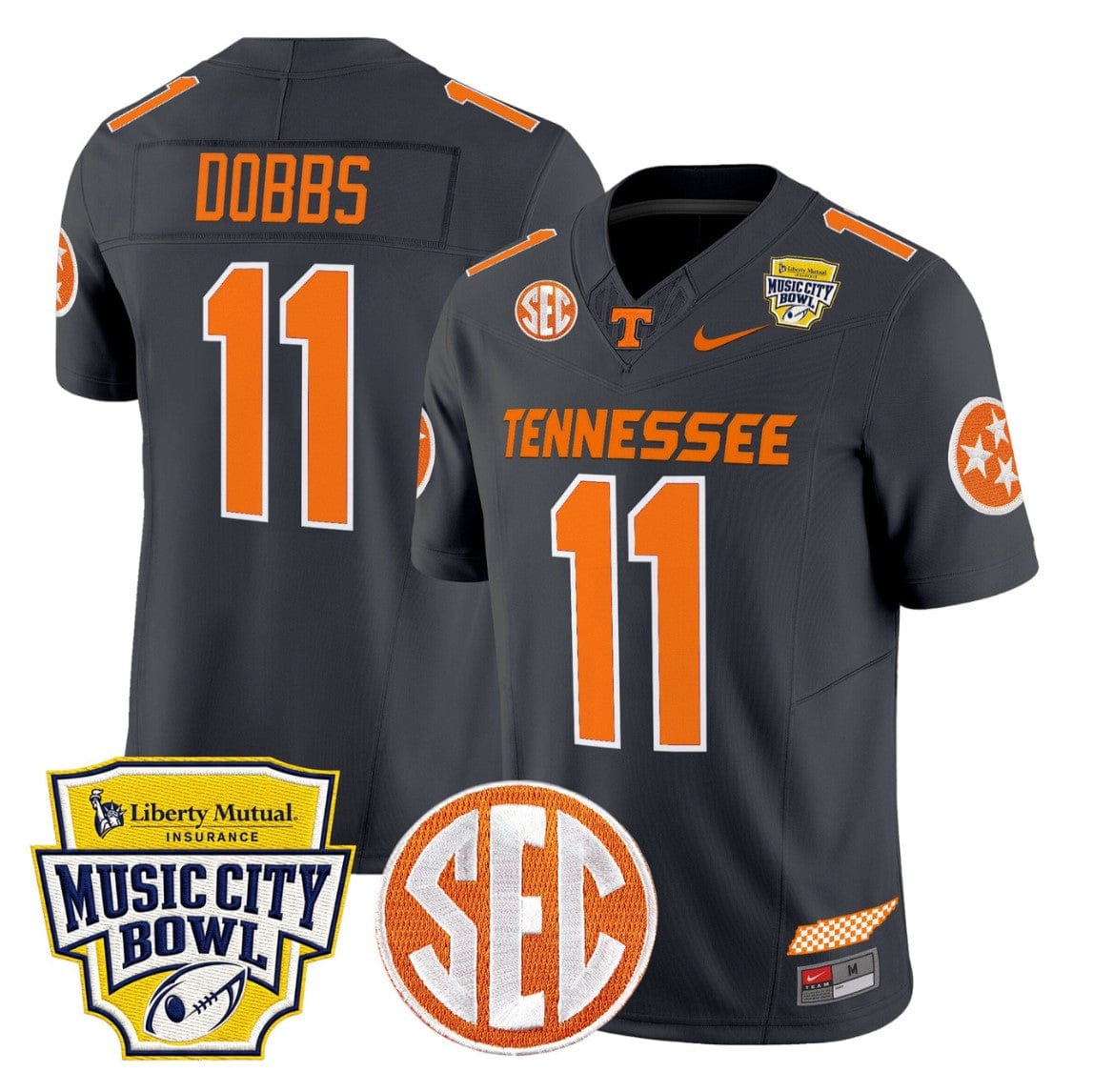 Joshua Dobbs Jersey #11 Tennessee Vols 2025 Music City Bowl Stitched - Image 4