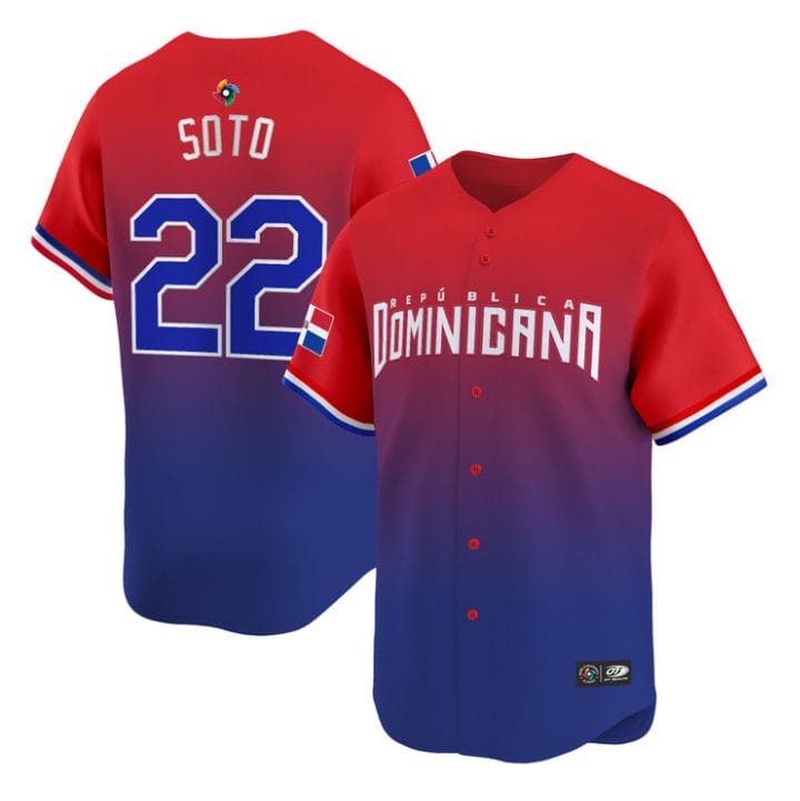Juan Soto Jersey #22 Dominican Republic Classic 2026 Roster Stitched