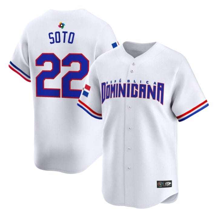 Alternative view of Juan Soto Jersey #22 Dominican Republic Classic 2026 Roster Stitched