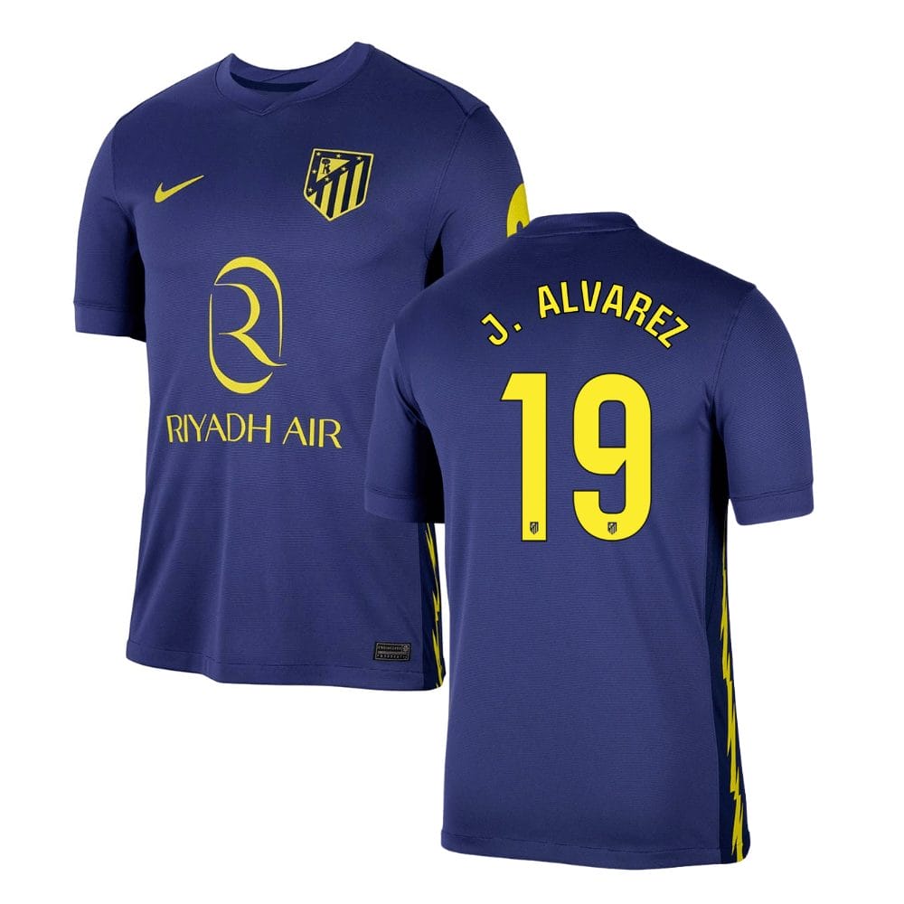 Julián Alvarez 19 Atlético de Madrid 2025-26 Away Match Jersey – Navy