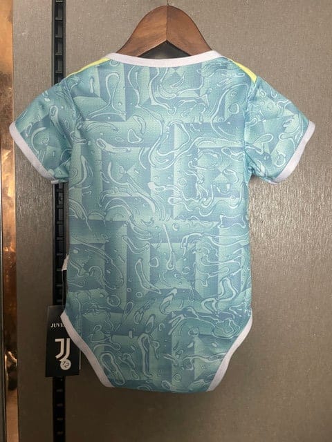 Juventus 2025-26 Modern Little Fan Away Soccer Baby Bodysuit – Light blue - Image 2