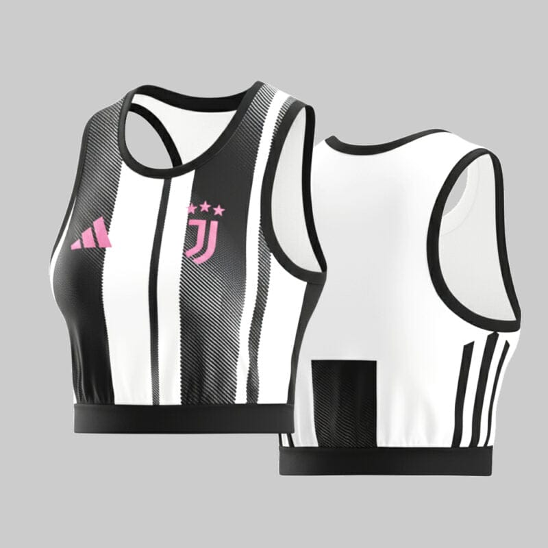 Juventus 2025-26 Crop Jersey Bold Fan Look – Black White