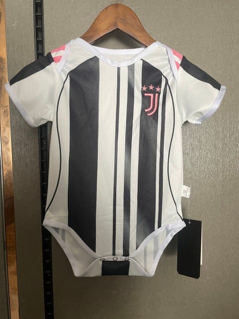 Juventus 202526 Tiny Bianconeri Fan Soccer Baby Bodysuit – Black White