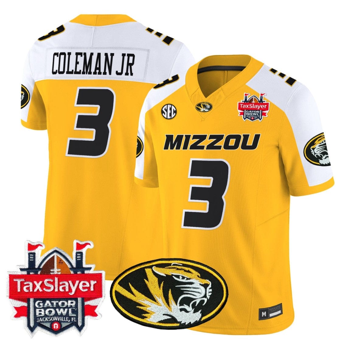 Kevin Coleman Jr Jersey #3 Missouri Tigers 2025 Gator Bowl Vapor Stitched - Image 3