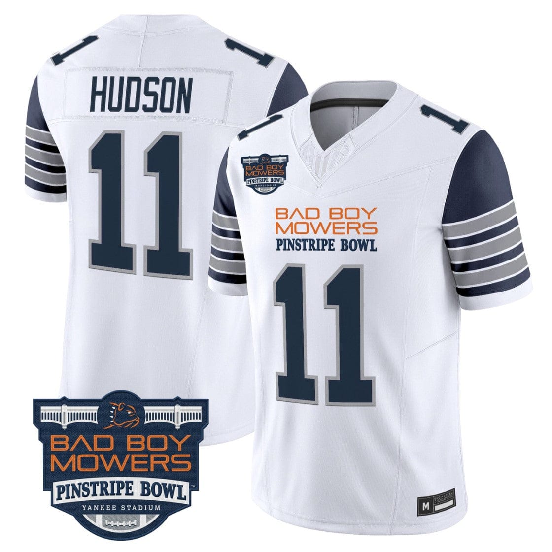 Alternative view of Kyron Hudson Jersey #11 Penn State 2025 Pinstripe Bowl Vapor Stitched