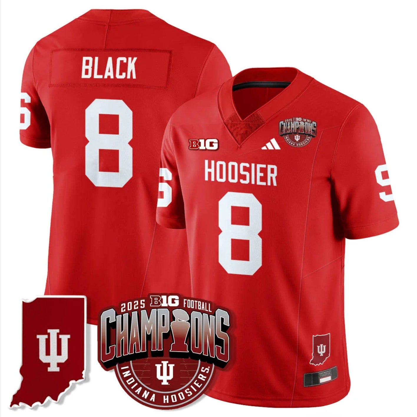 Kaelon Black Jersey #8 Indiana Hoosiers Big 10 Champions Limited Stitched - Image 3