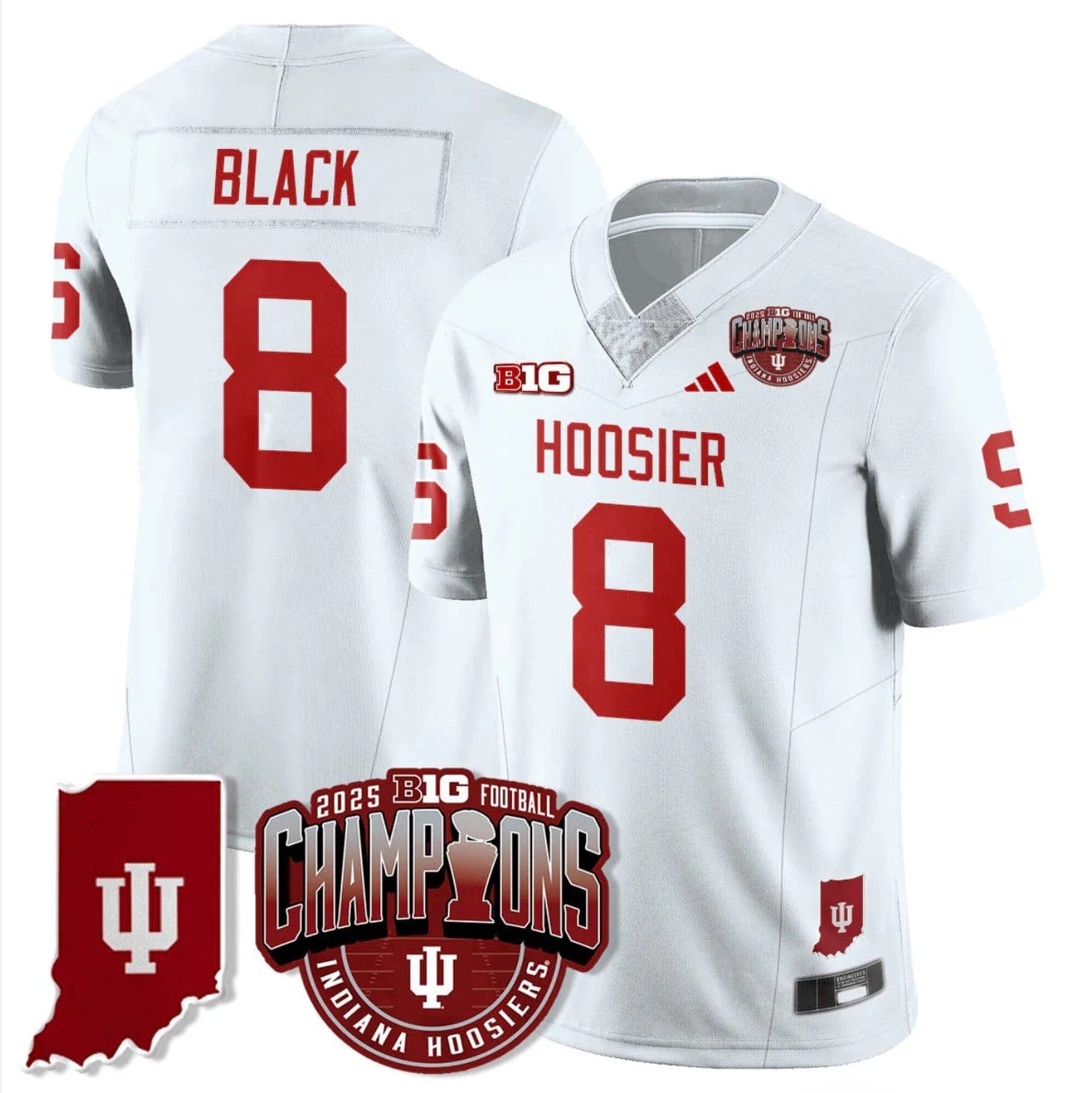 Kaelon Black Jersey #8 Indiana Hoosiers Big 10 Champions Limited Stitched - Image 4