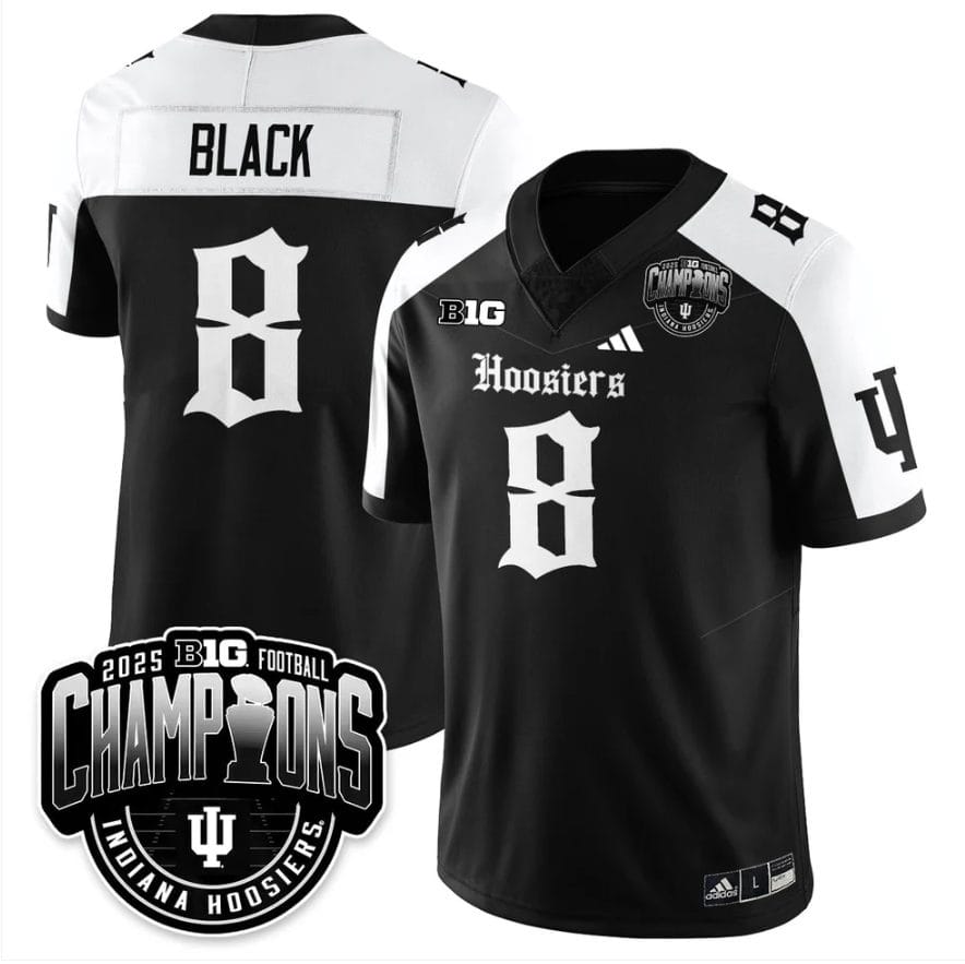 Kaelon Black Jersey #8 Indiana Hoosiers Gothic Big 10 Champions Stitched