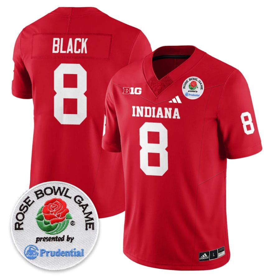 Kaelon Black Jersey #8 Indiana Hoosiers Vapor Rose Bowl Patch Stitched - Image 3