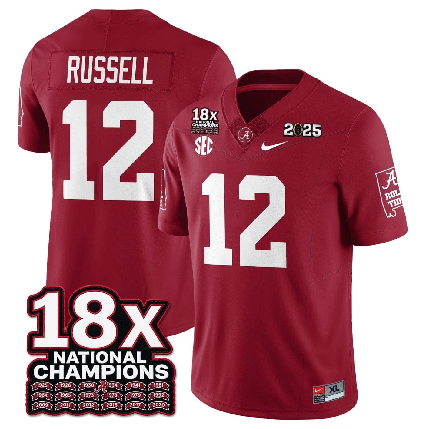 Keelon Russell Jersey #12 Alabama Crimson 18x-Time National Champions - Image 4