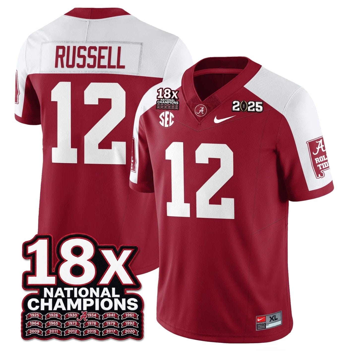 Keelon Russell Jersey #12 Alabama Crimson 18x-Time National Champions - Image 3