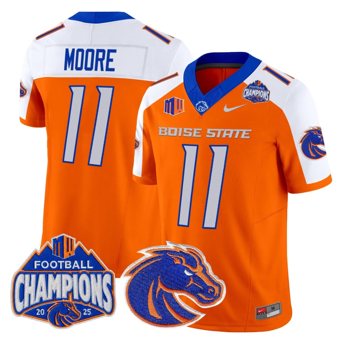 Alternative view of Kellen Moore Jersey #11 Boise State Broncos 2025 Mountain West Champions