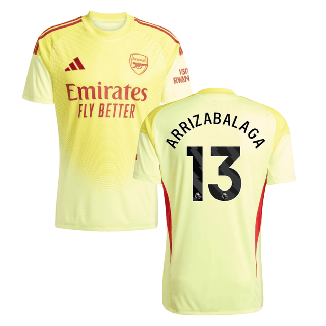 Kepa Arrizabalaga 13 Arsenal 2025-26 Home Goalkeeper Match Jersey – Yellow