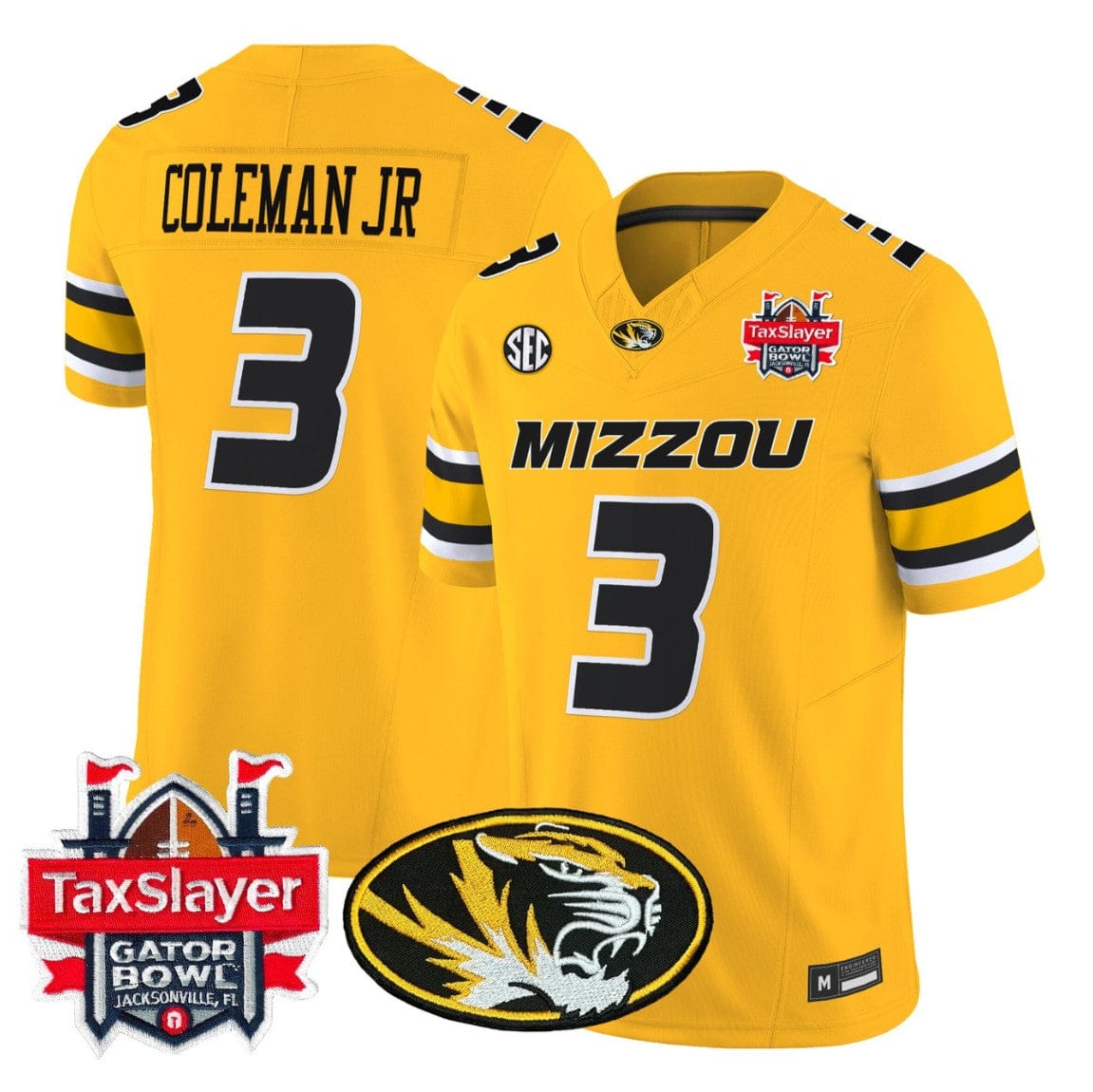 Kevin Coleman Jr Jersey #3 Missouri Tigers 2025 Gator Bowl Vapor Stitched - Image 4