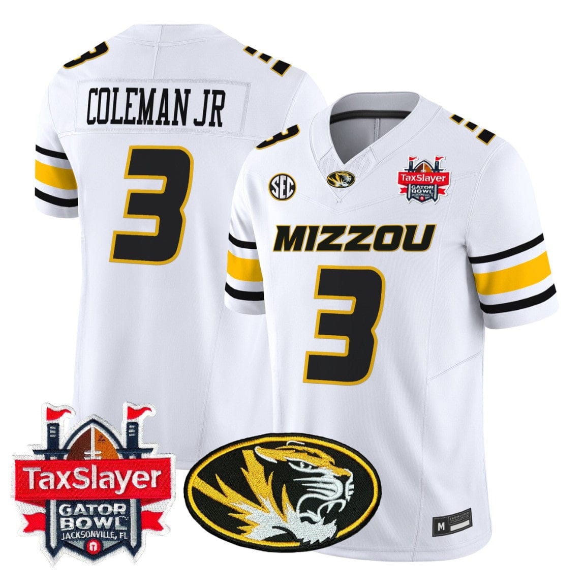 Kevin Coleman Jr Jersey #3 Missouri Tigers 2025 Gator Bowl Vapor Stitched - Image 5