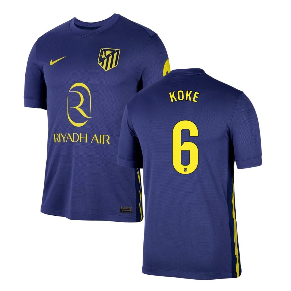 Koke 6 Atlético de Madrid 2025-26 Away Match Jersey – Navy