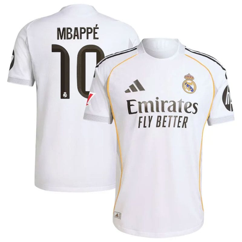 Kylian Mbappe #10 Real Madrid 2025-26 Home Jersey – White