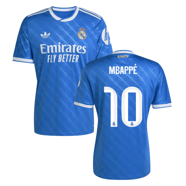 Kylian Mbappe #10 Real Madrid 2025-26 Third Match Jersey – Blue