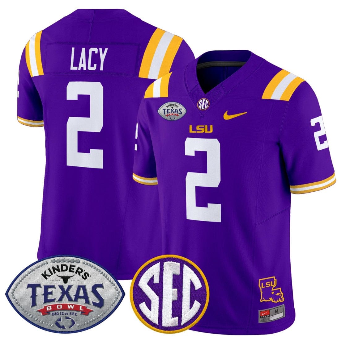 Kyren Lacy Jersey #2 LSU Tigers 2025 Texas Bowl Vapor Limited Stitched - Image 4