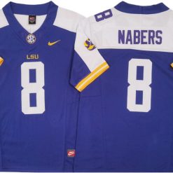 LSU Tigers #8 Malik Nabers Vapor F.U.S.E. Limited Jersey Purple White