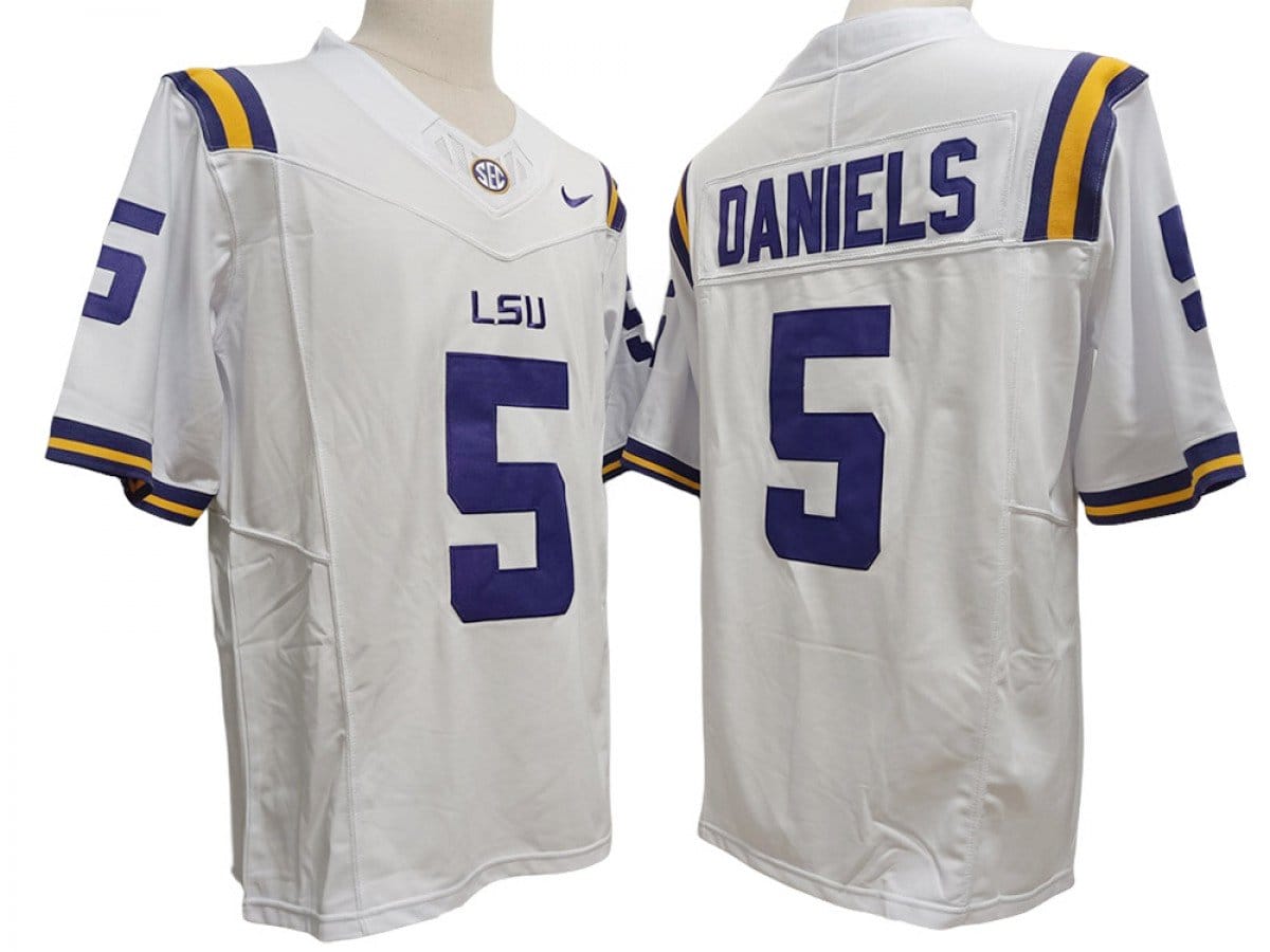 LSU Tigers #5 Jayden Daniels Vapor F.U.S.E. Limited Jersey - Image 2