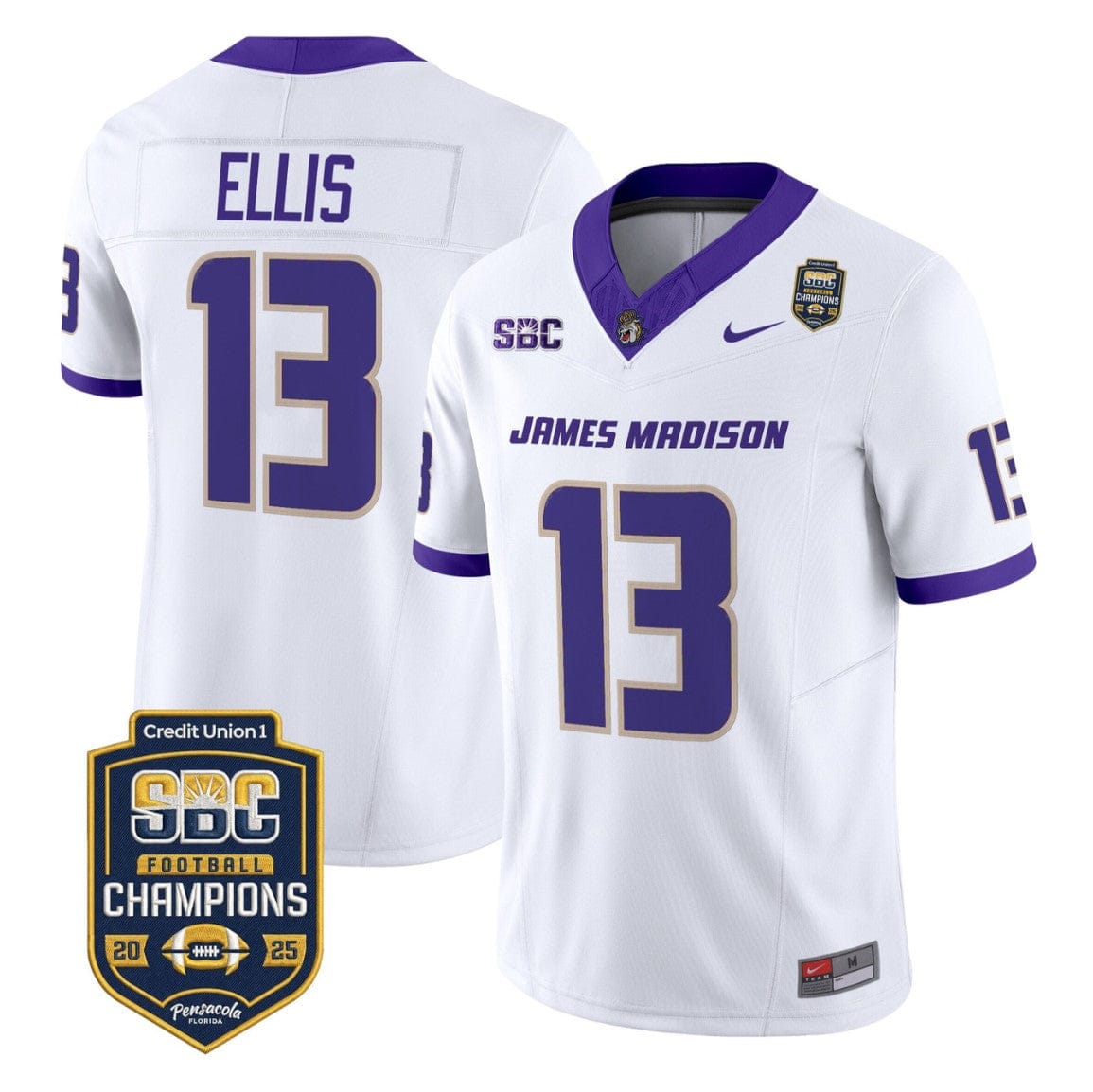 Landon Ellis Jersey #13 James Madison Dukes 2025 SBC Champions Stitched - Image 5