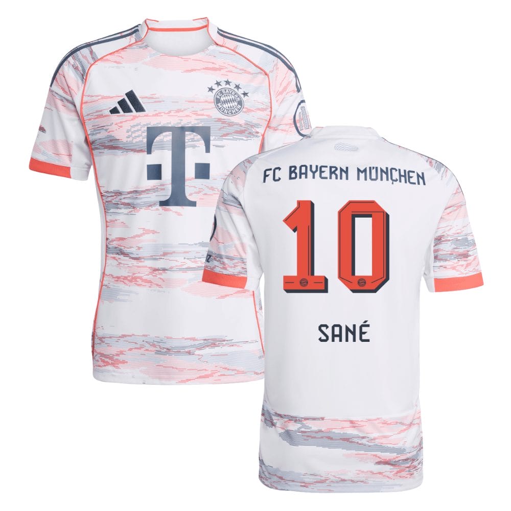 Leroy Sane #10 Bayern Munich 2025-26 Away Men Jersey – White