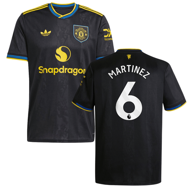 Lisandro Martinez 6 Manchester United 2025-26 Third Match Jersey – Black