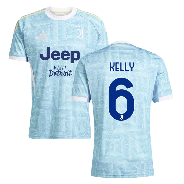 Lloyd Kelly 6 Juventus 2025-26 Away Match Jersey – Light Blue