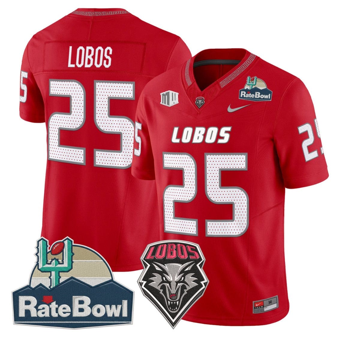 Lobos Jersey #25 New Mexico Lobos 2025 Rate Bowl Limited Stitched - Image 3