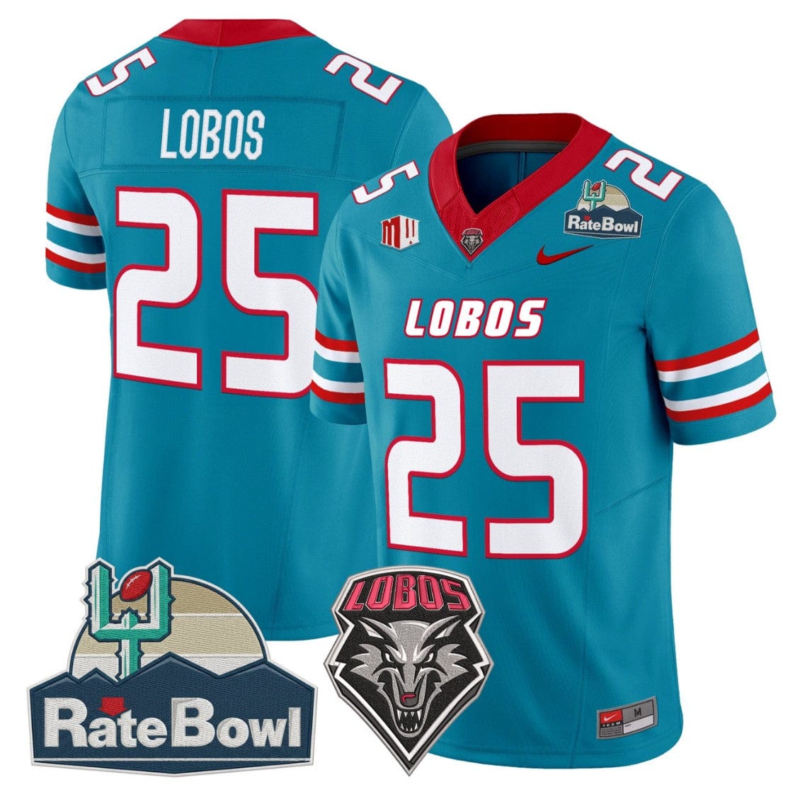 Lobos Jersey #25 New Mexico Lobos 2025 Rate Bowl Limited Stitched - Image 4